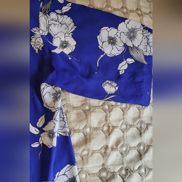 George Blue Floral Kimono Robe - Picture 3 of 7